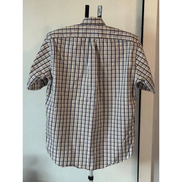 Faconnable Men's Plaid Short Sleeve Button-up Shirt - PRELOVED - Size M - Picture 6 of 8